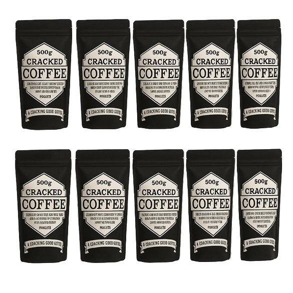 10 bags of cracked coffee