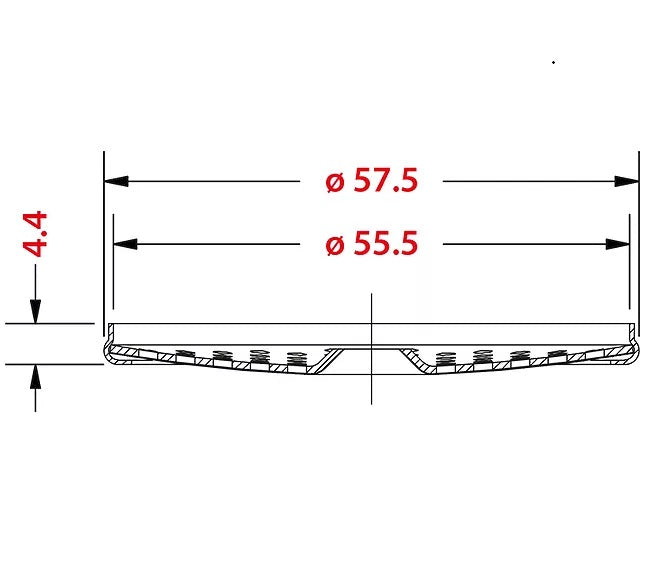 IMS Precision Shower Screen with indent for screw - fits Rancilio